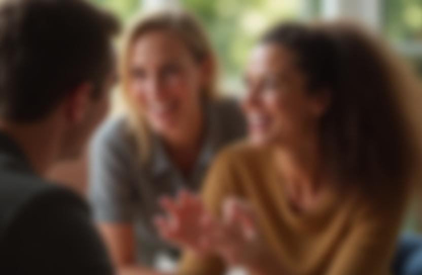 Diverse group of people interacting positively in a learning or support setting