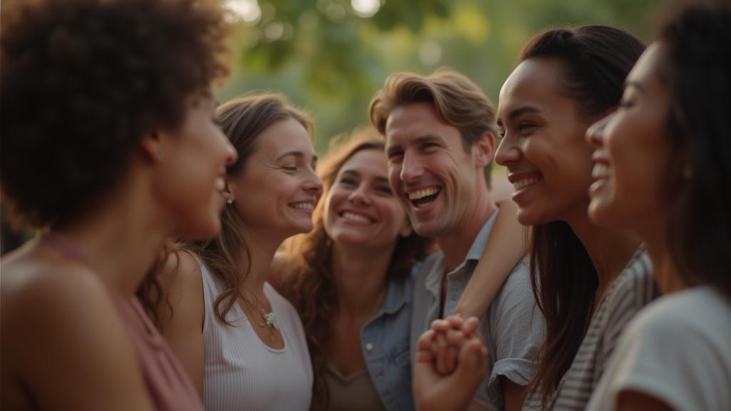 Group of people connecting and communicating positively