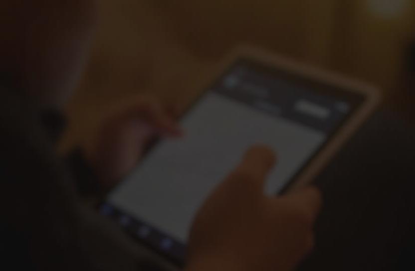 Person reading or accessing online resources
